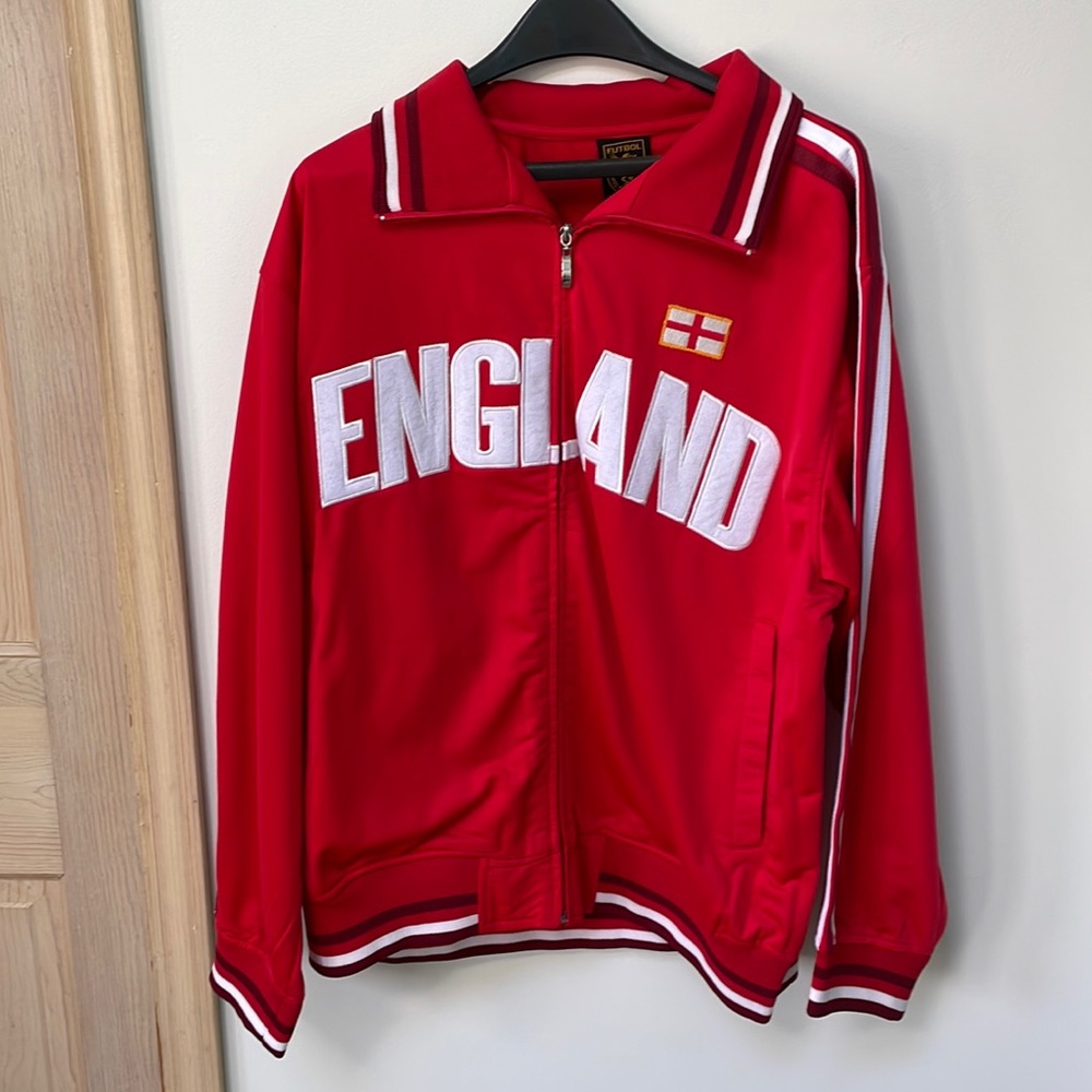 England premier soccer jacket Men’s jacket XL Futbol Red Track